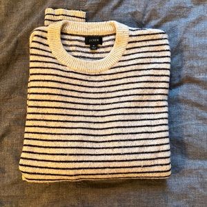 J. Crew Men’s M Crewneck (white with blue stripes)
